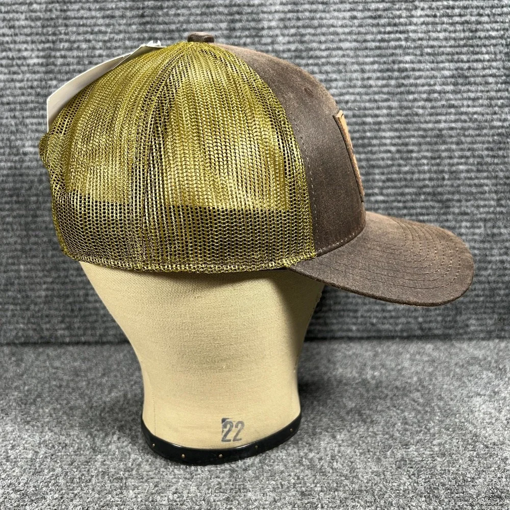 Drake Hat Cap Mens OSFA Snap Back Mesh Trucker Brown Green Outdoor Duck New‎